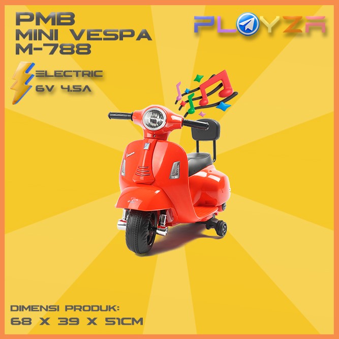 Mainan Motor Aki anak Mini Vespa PMB M-788 / M 788