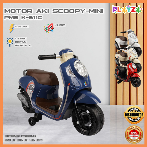 Mainan aki anak PMB K-611c Honda Scoopy Mini Lisensi Resmi